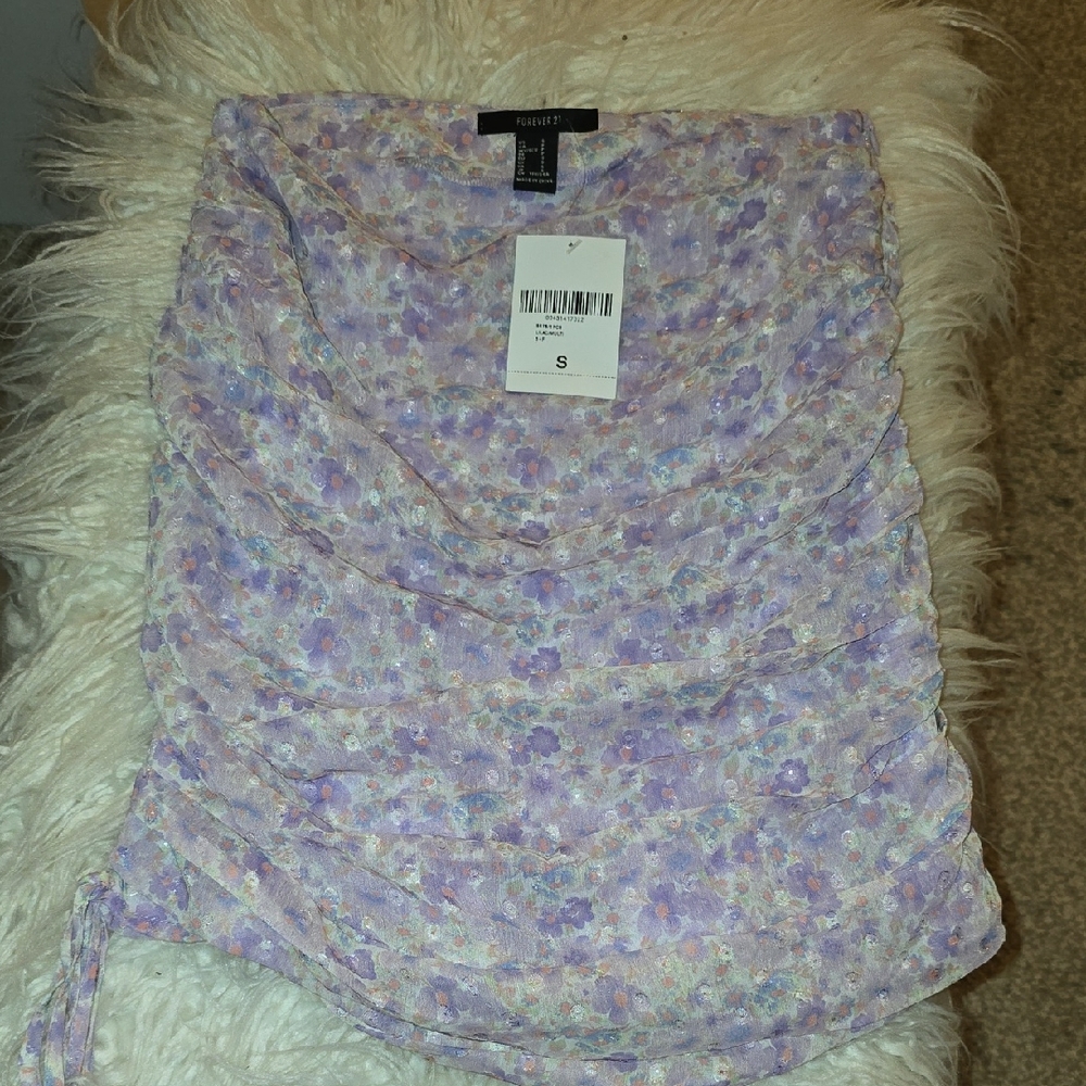 Forever 21 Lavender Floral Skirt